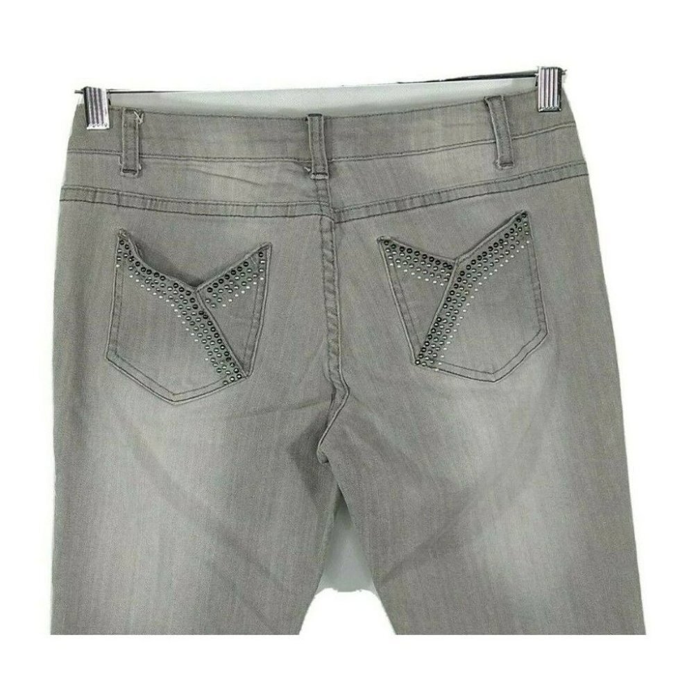 Jane Doe Studded Skinny Jeans Women Size 3 4 Gray